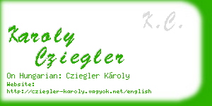 karoly cziegler business card